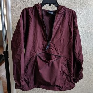 Maroon Rain Pullover Jacket